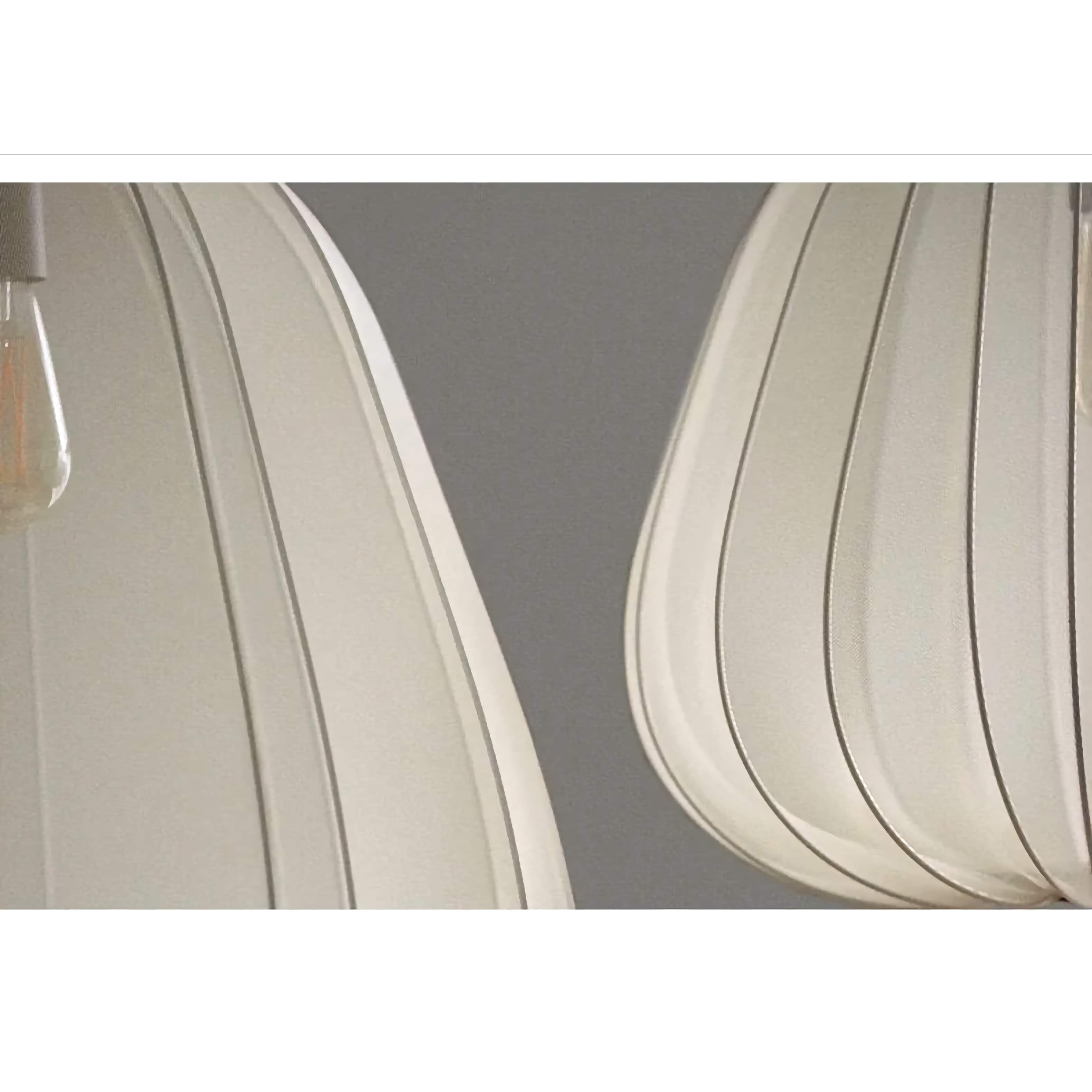 Cocoon Iron Mesh Pendant Light | Luxurious Minimalist White Fabric Lampshade | Elegant Interiors