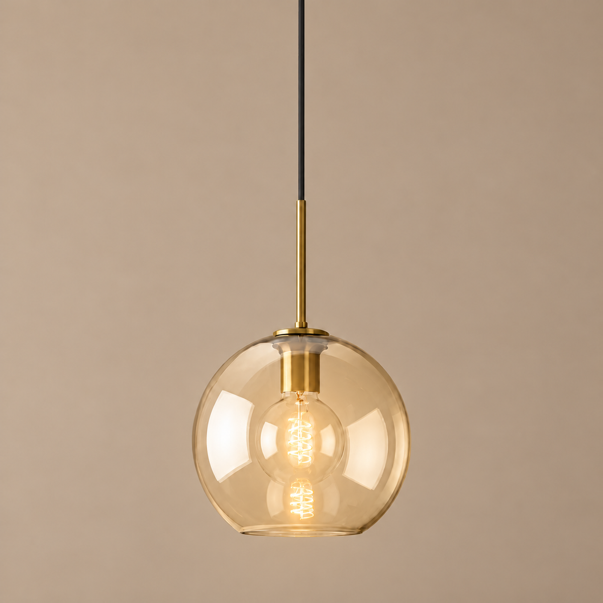 Modern Pendant Light - Cognac Glass Casalola Lights Luxury Lamps for Interior Designers