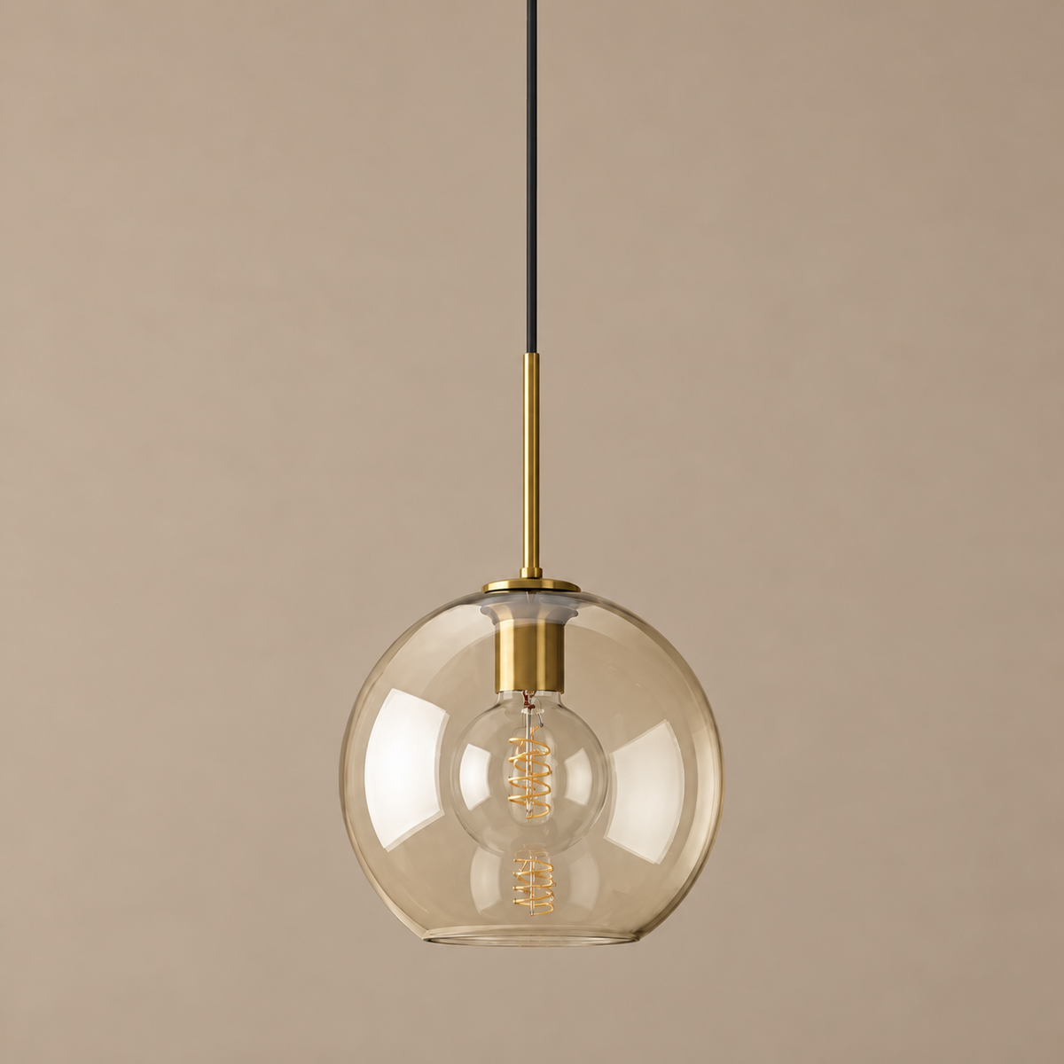 Modern Pendant Light - Cognac Glass Casalola Lights Luxury Lamps for Interior Designers