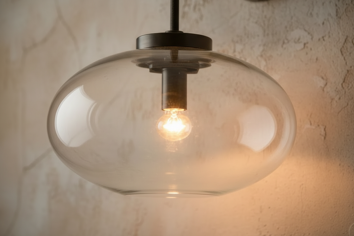 Copper Wall Sconce | Black Glass Shade Contemporary Mid-century Living Room & Bedroom Casalolalights Luxury Lamps