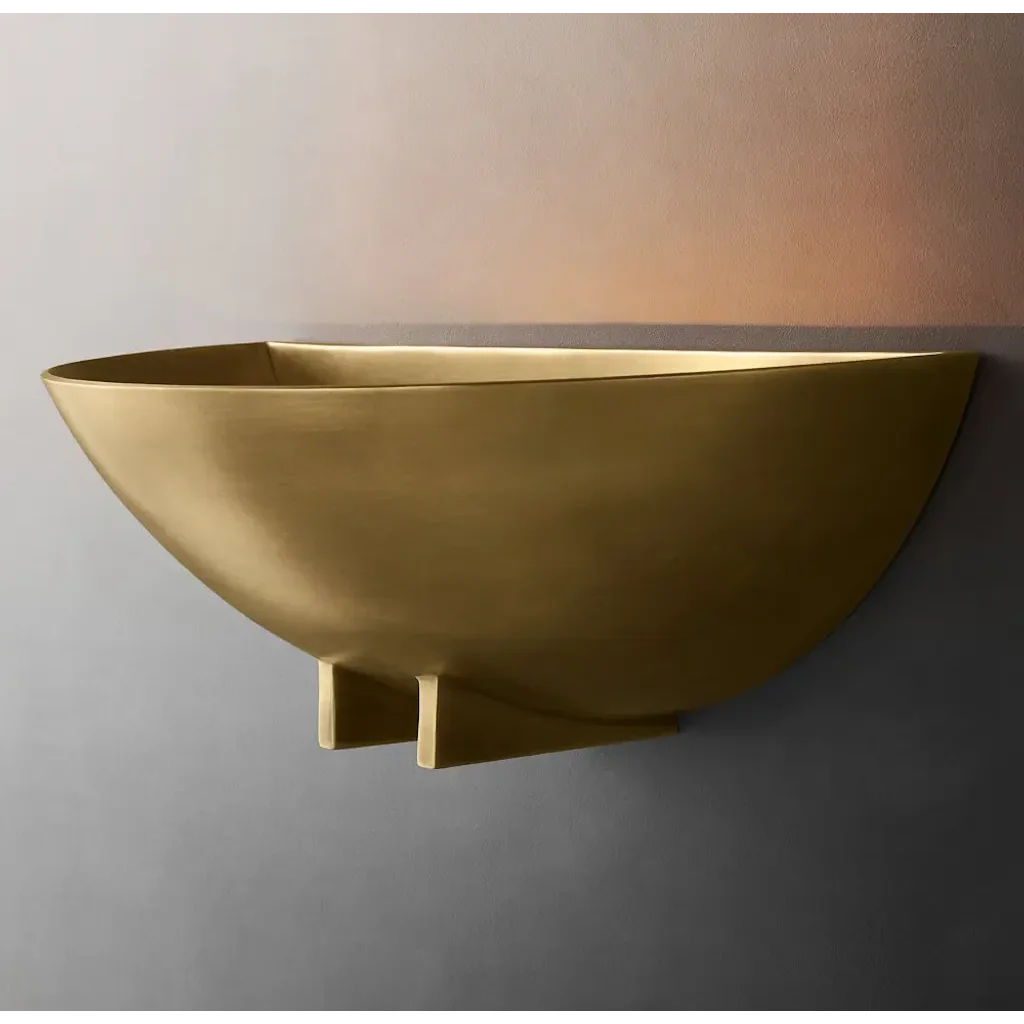 Copper Bowl Wall Sconce | Half-bowl Uplight Minimalist Japandi Living Room & Hallway Casalolalights Luxury Lamps