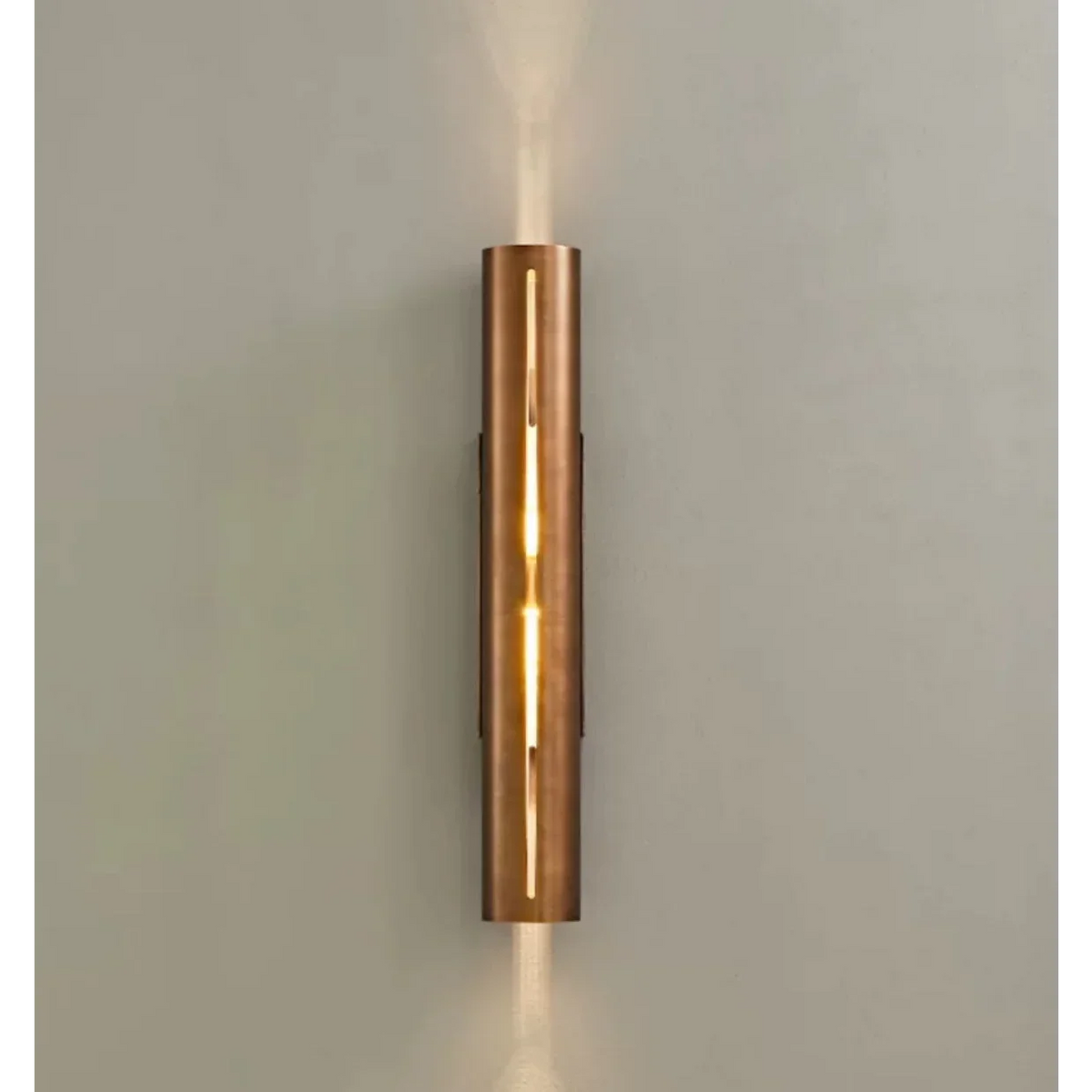 Copper Wall Light | Vertical-slit Cylinder Sconce Modern Minimalist Hallway Living Room & Bedroom Casalolalights Luxury