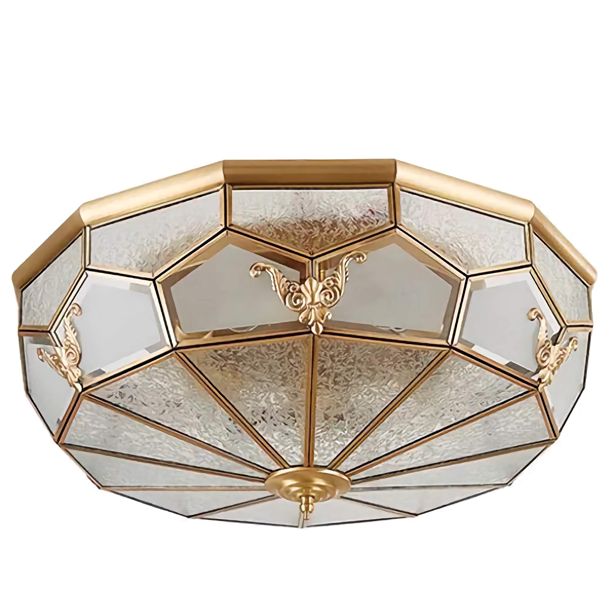 Copper Frosted Glass Ceiling Light 35-45cm | Flush Mount Dome Hallway Bedroom Living & Dining Casalolalights Luxury