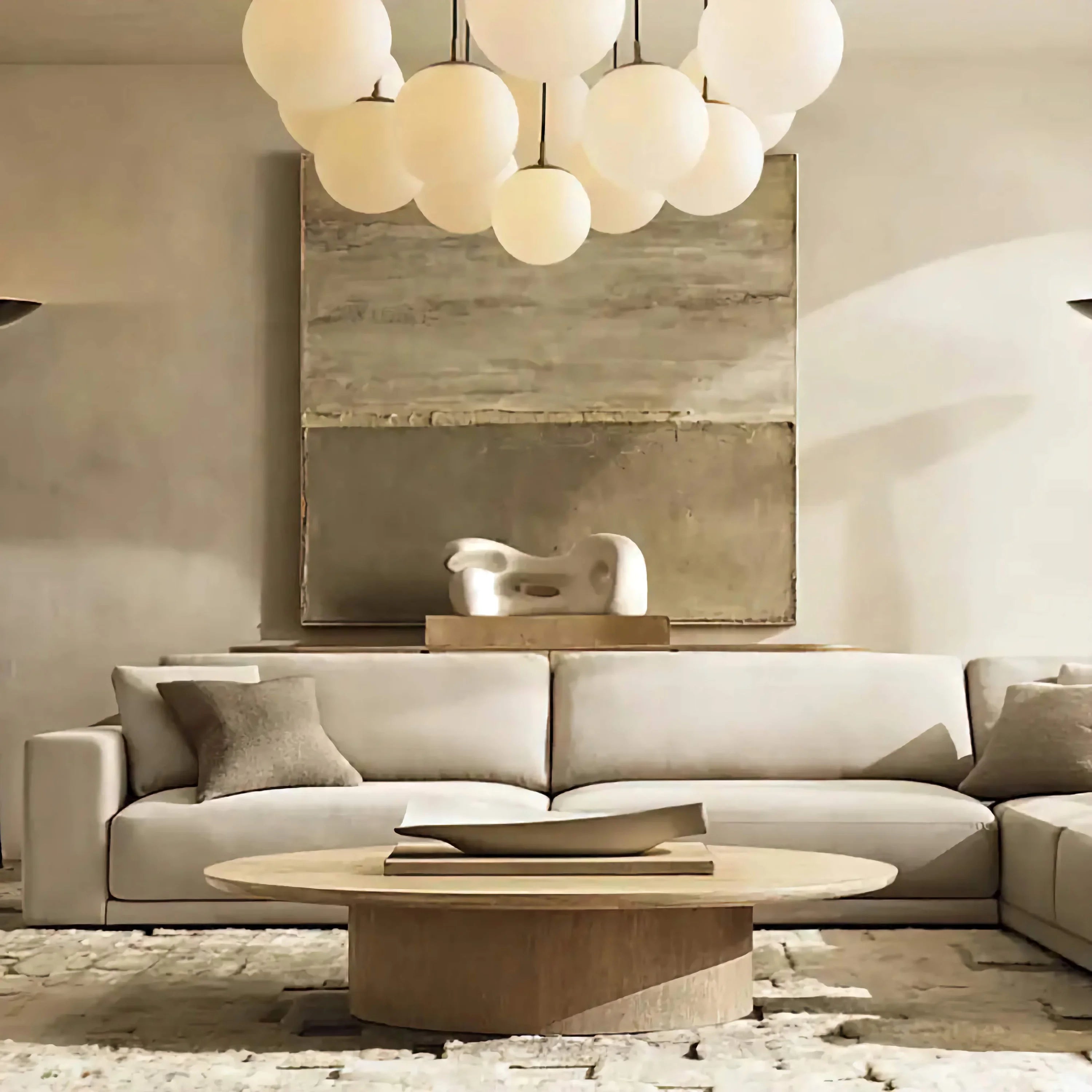 Multi Globe Pendant Chandelier | Black & Brass Flush Mount with Opal Glass | Modern Cluster Light for Entry or Loft