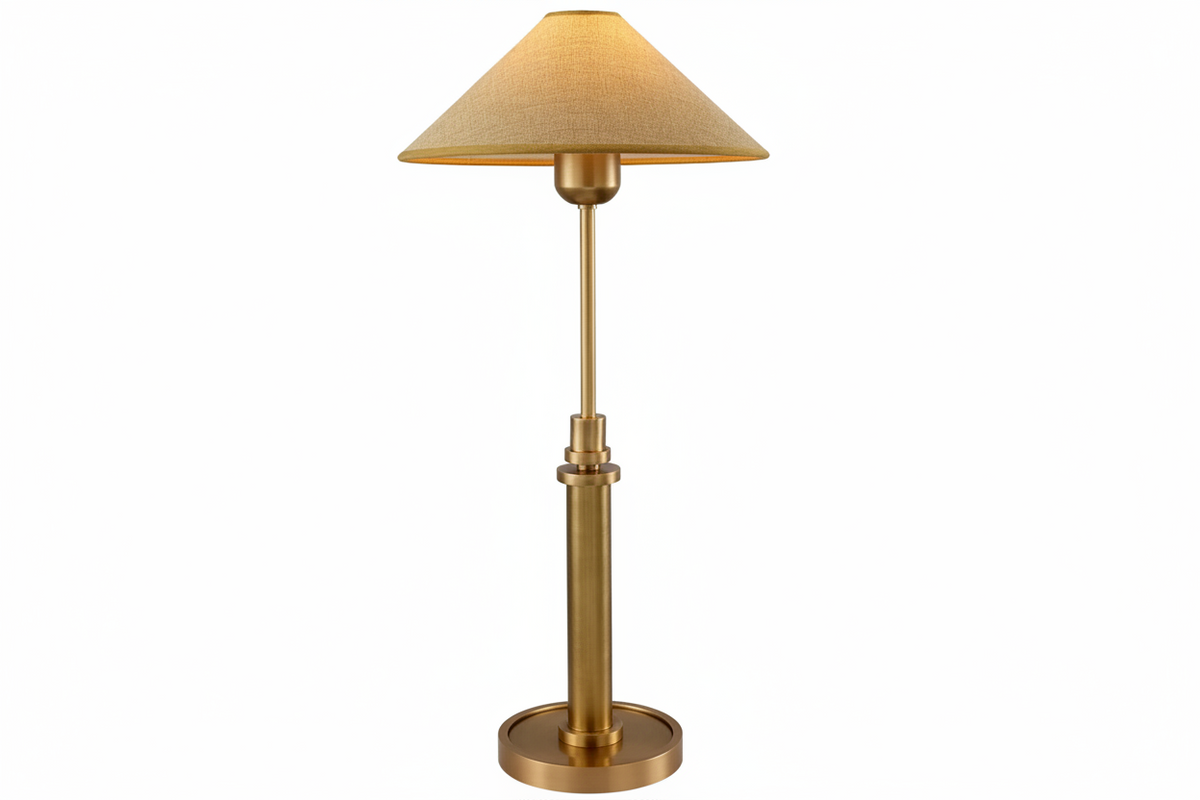 Copper Table Lamp | Fabric-shade Bedside Transitional Contemporary Bedroom & Living Room Casalolalights Luxury Lamps