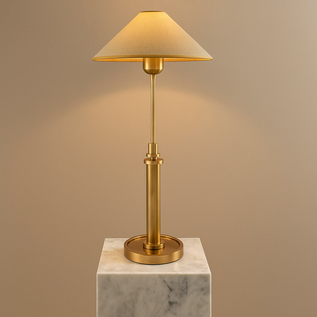 Copper Table Lamp | Fabric-shade Bedside Transitional Contemporary Bedroom & Living Room Casalolalights Luxury Lamps