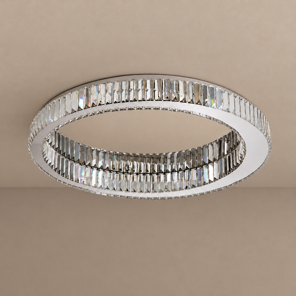 Flush Mount Ceiling Light - Crystal Rings Casalola Lights Luxury Lamps for Interior Designers