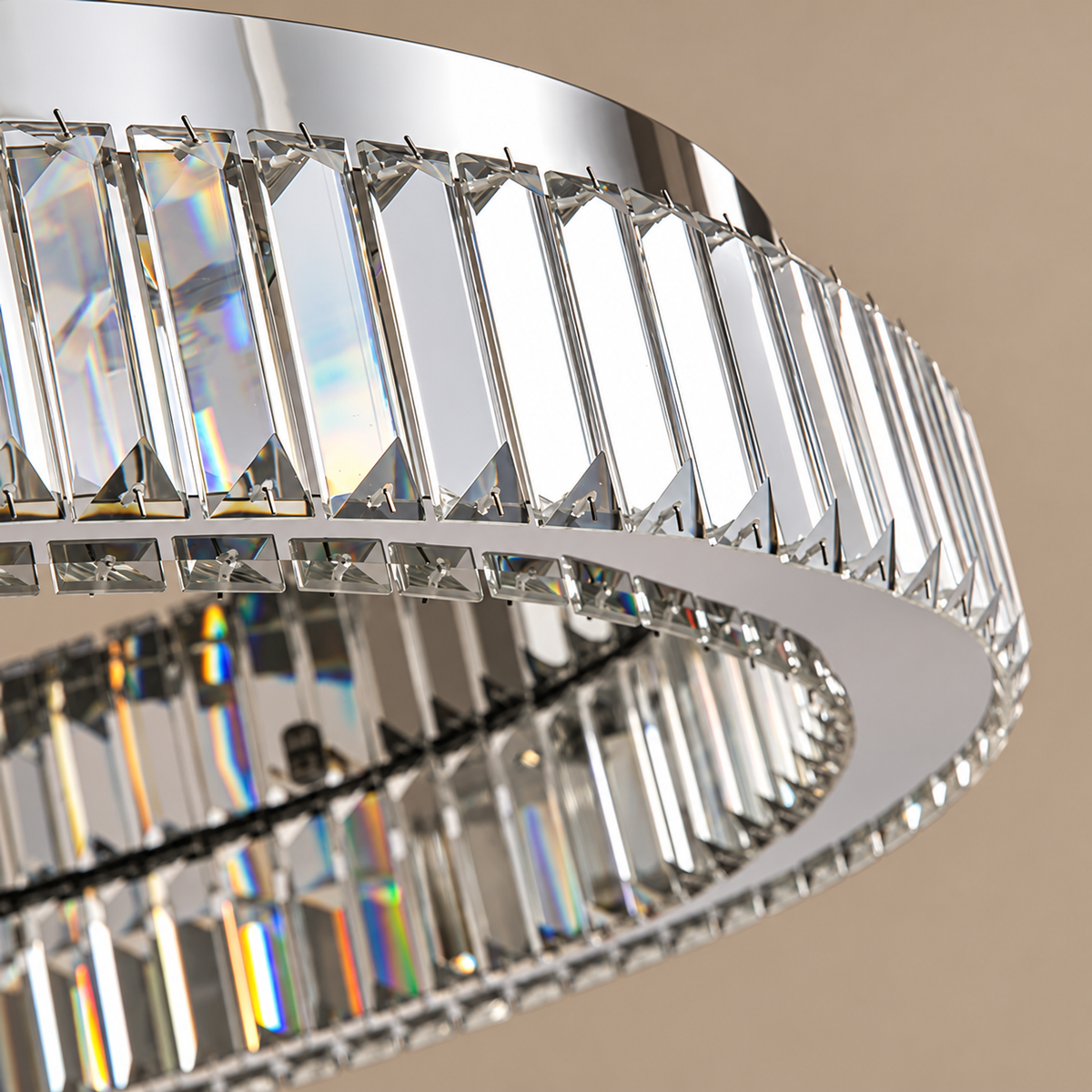 Flush Mount Ceiling Light - Crystal Rings Casalola Lights Luxury Lamps for Interior Designers
