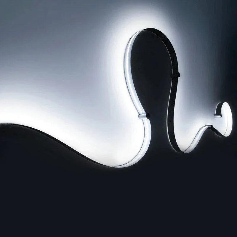 Curved Led Wall Lamp | Modern Linear Corridor Sconce Bronze or Chrome Hallway Stairway & Living Room Casalolalights