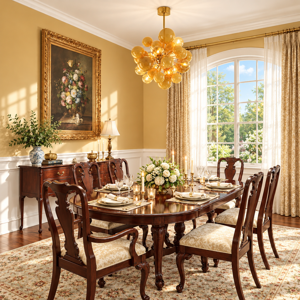 Murano Style Orange Glass Globe Chandelier Brass | Large Statement for an Entry Hall Custom Rod Casalola Lights Luxury