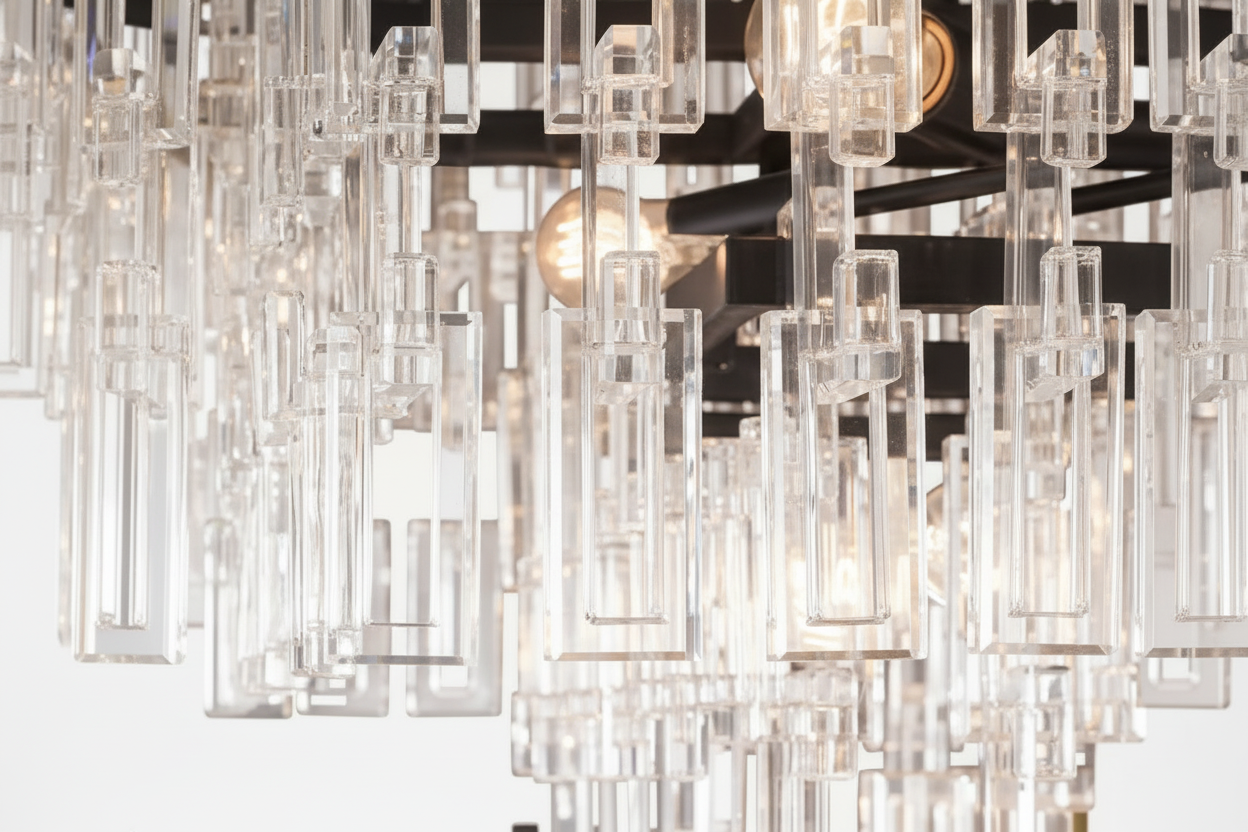 Hand-cut Crystal Tiered Chandelier | Brass | Ceiling Light Fixture for Dining Room Casalolalights Luxury Lamps