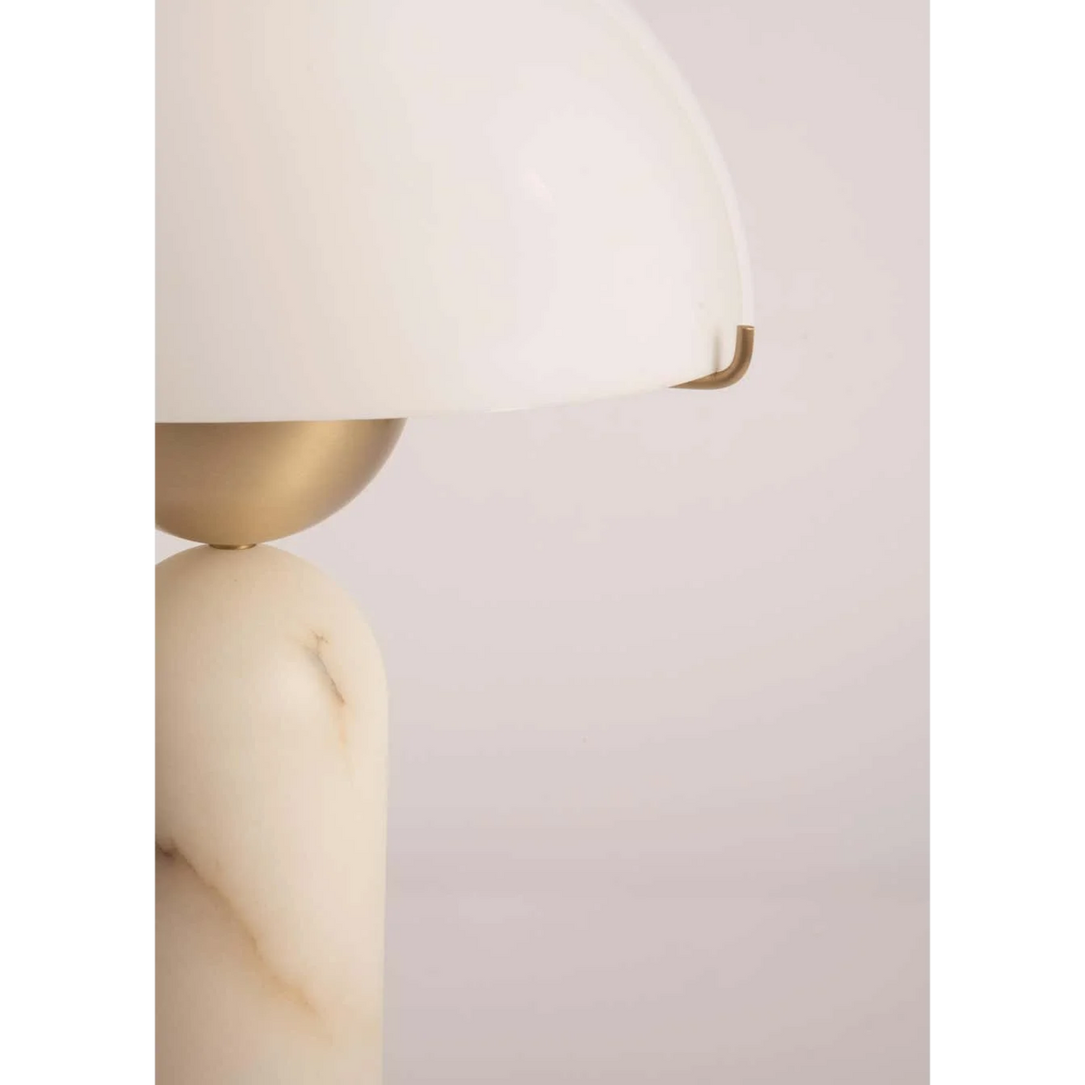 Marble & Brass Dome Table Lamp | Stone-base Accent Modern Scandinavian Bedroom Console Casalolalights Luxury Lamps