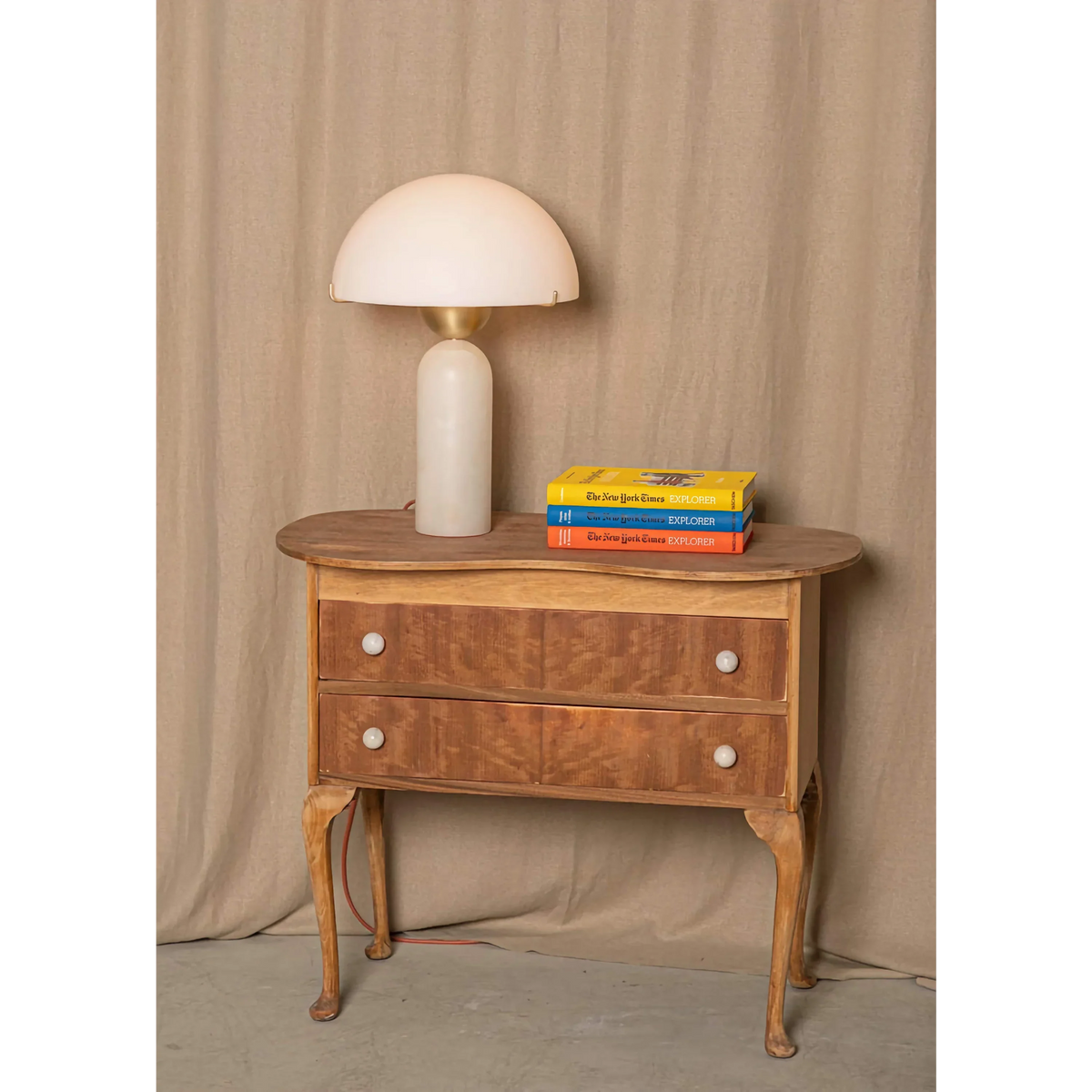 Marble & Brass Dome Table Lamp | Stone-base Accent Modern Scandinavian Bedroom Console Casalolalights Luxury Lamps