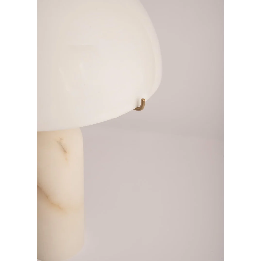Marble & Brass Dome Table Lamp | Stone-base Accent Modern Scandinavian Bedroom Console Casalolalights Luxury Lamps