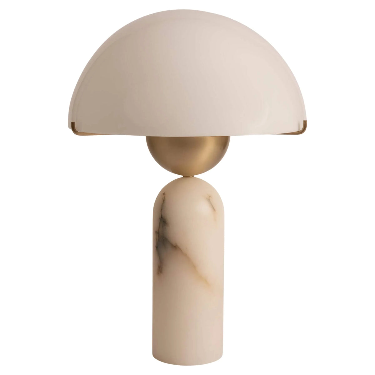Marble & Brass Dome Table Lamp | Stone-base Accent Modern Scandinavian Bedroom Console Casalolalights Luxury Lamps