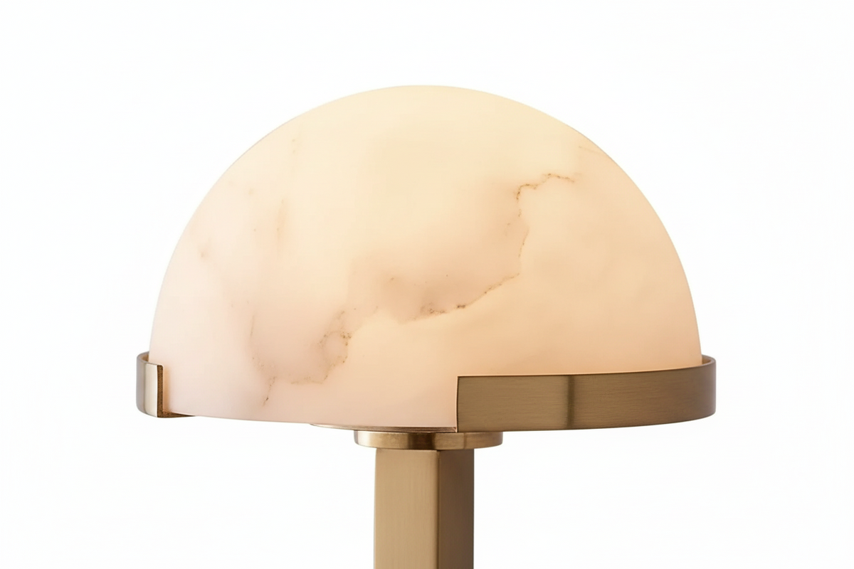Double Brass & Alabaster Wall Sconce | Twin-dome Stone Modern Japandi Bedroom Living Room Casalolalights Luxury Lamps