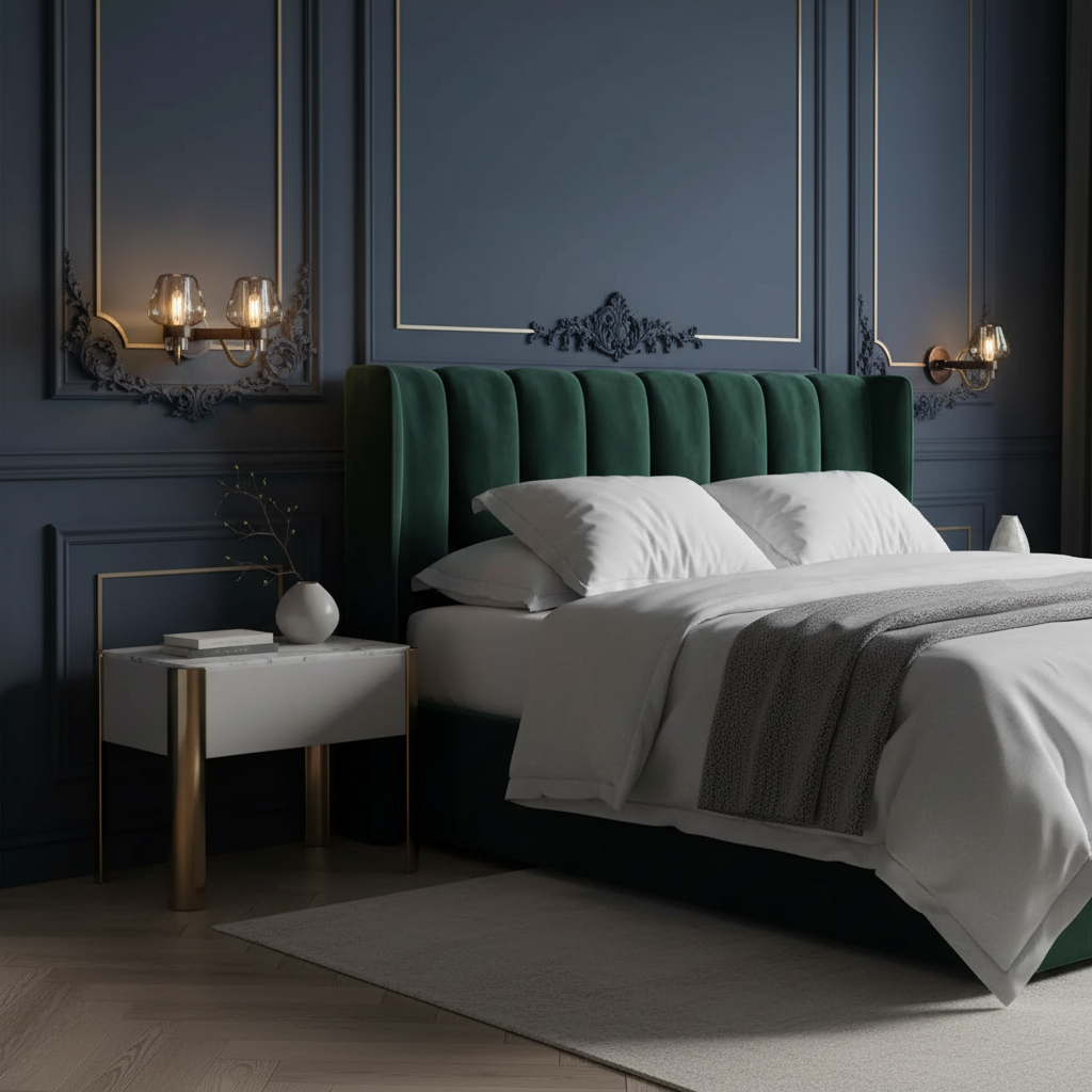 Double Crystal Glass & Copper Wall Sconce | Twin-shade Modern Bedroom Bath Hallway Casalolalights Luxury Lamps