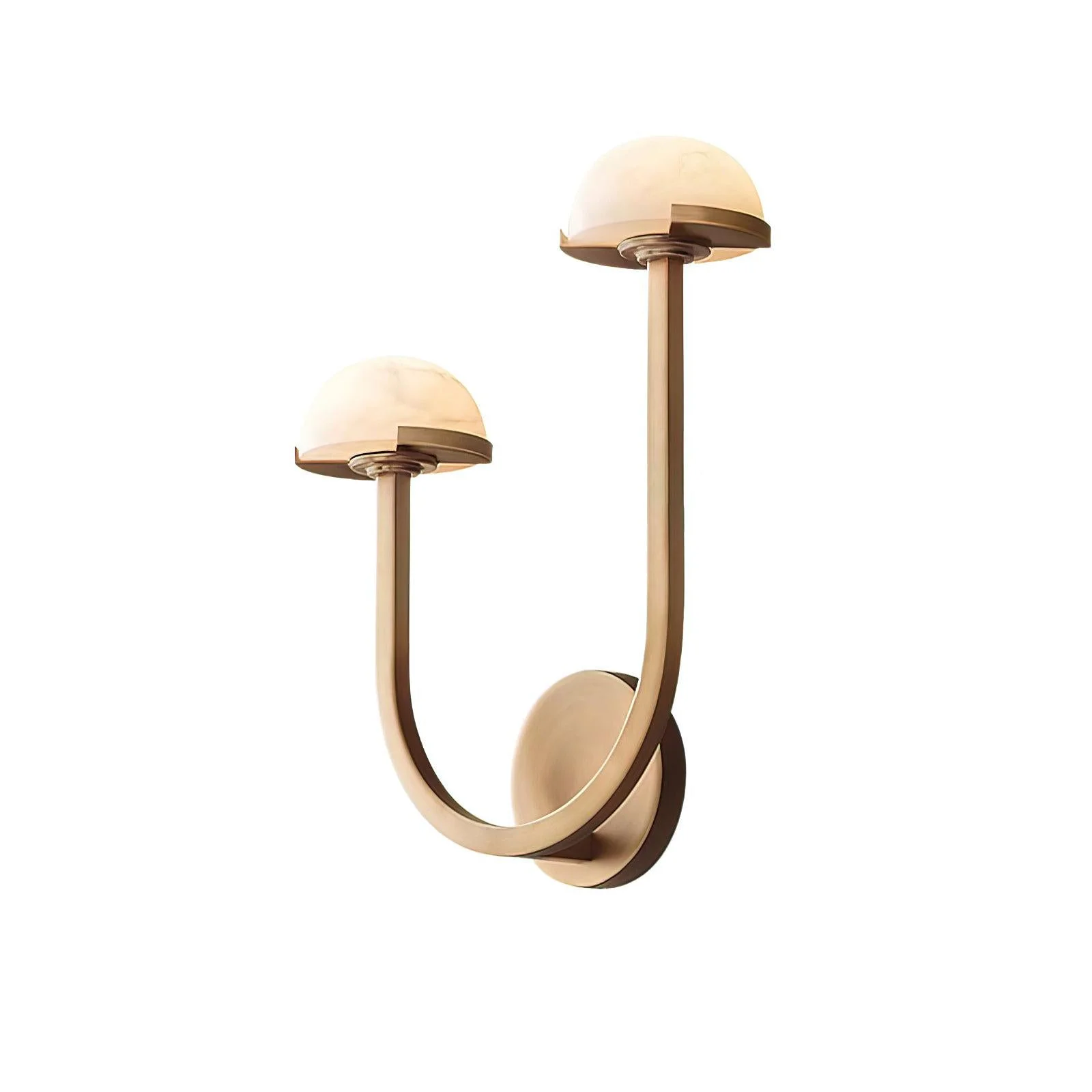 Luxury Double Alabaster & Brass Wall Sconce – Modern Designer Light Fixture