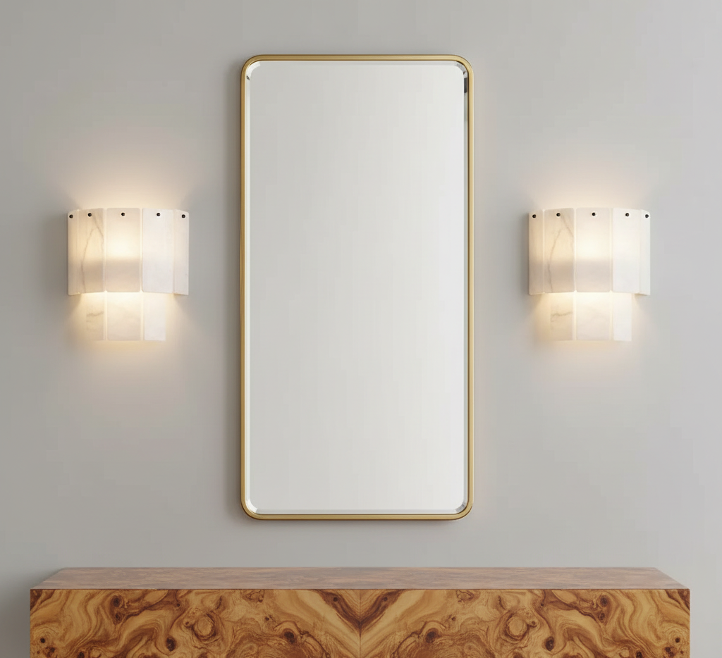 Layered Alabaster Wall Sconce | Stepped Stone-slab Modern Japandi Hallway & Bedroom Casalolalights Luxury Lamps