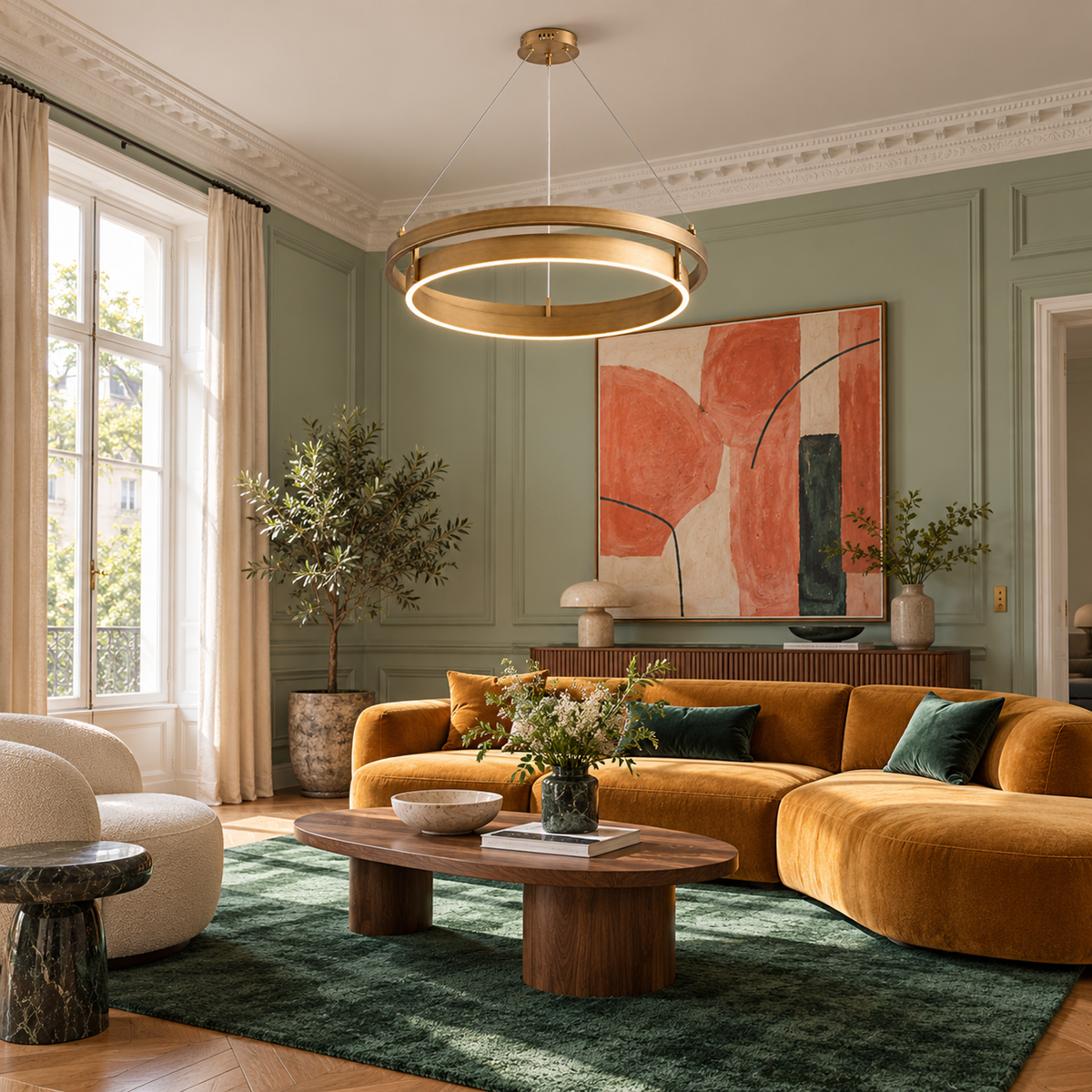 Modern Chandelier - Double Led Ring Casalola Lights Luxury Lamps for Interior Designers