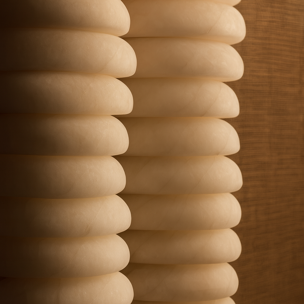 Double Spanish Marble Wall Sconce – Brass Bathroom Vanity & Bedroom Light with Warm Led