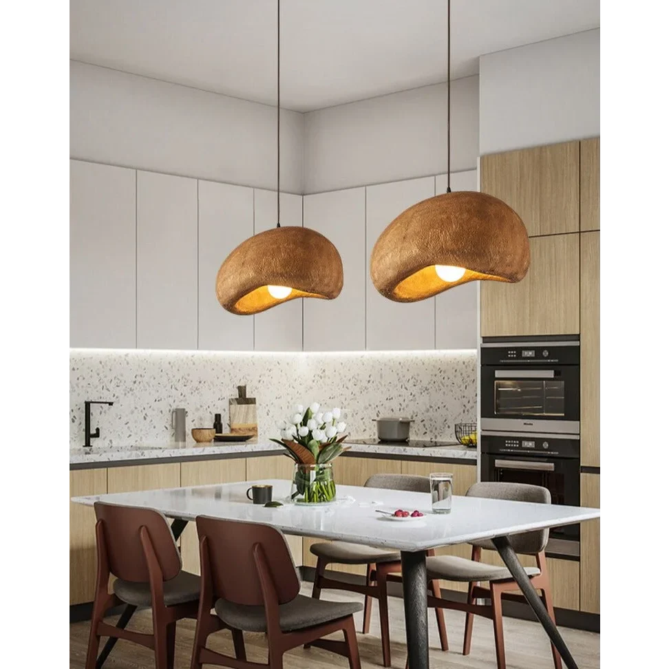 Wabi-sabi Pendant Light | Earth-tone Japandi Hanging Lamp for Kitchen Dining & Bedroom Minimalist E27 Casalolalights