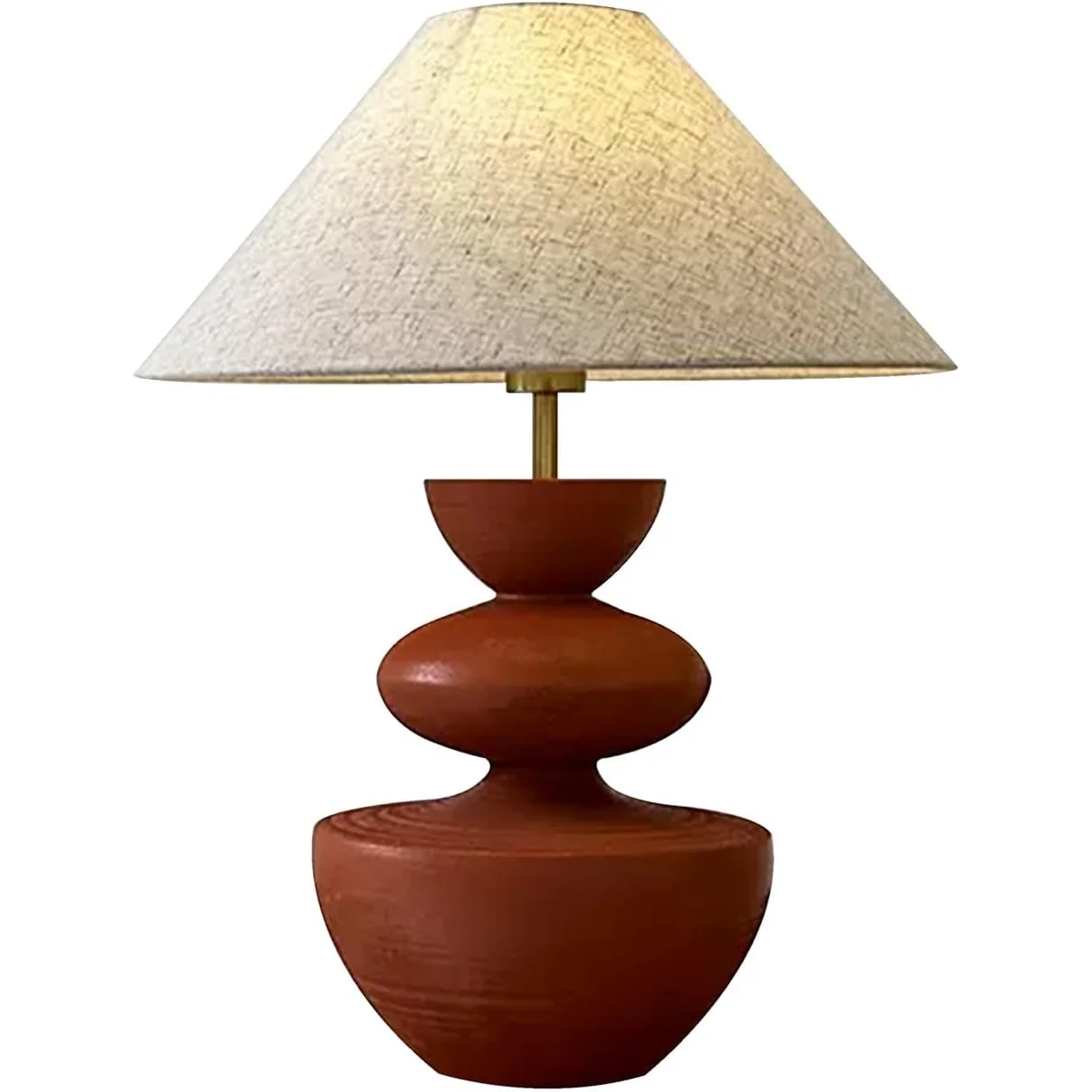 Earth Tones Ceramic Painted Table Lamp | Unique Lighting