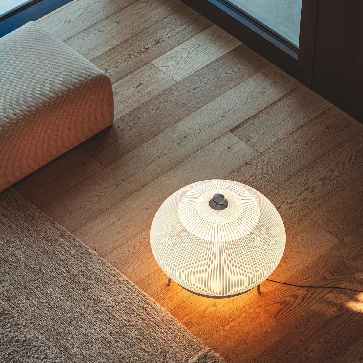 Fabric Table Lamp | Ecru Knitted-textile Modern Scandinavian Living Room & Bedroom Casalolalights Luxury Lamps