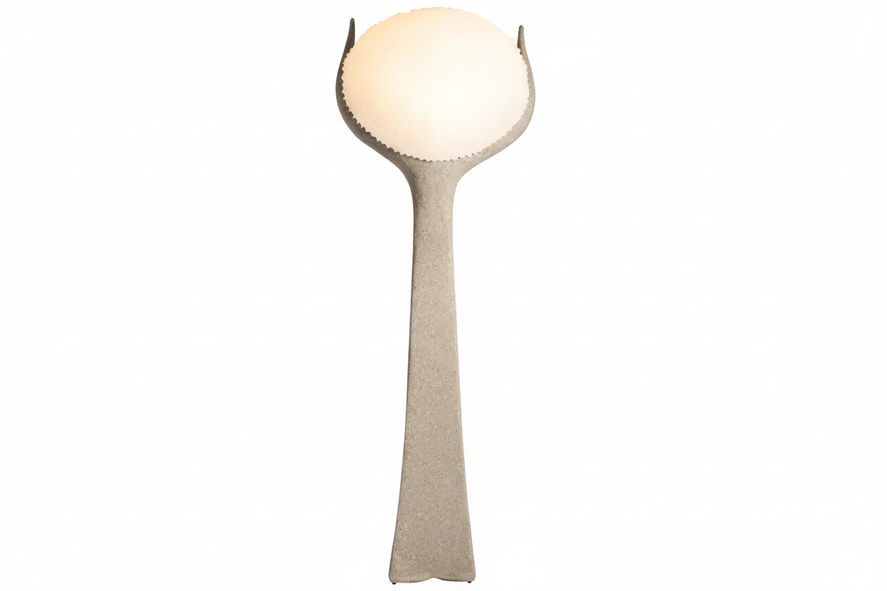 Sculptural Concrete Floor Lamp | Modern Artisanal Lighting - Soma Casalolalights Luxury Lamps for Interior Designers