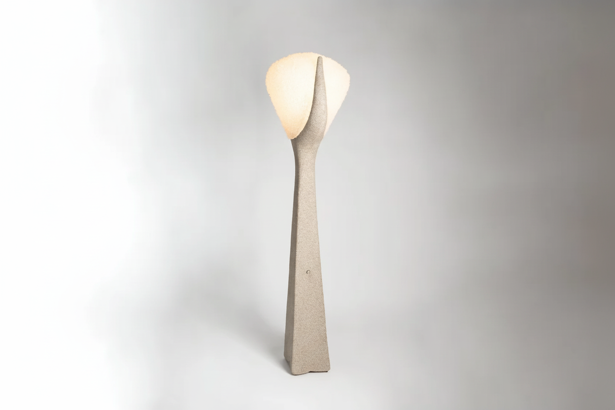 Sculptural Concrete Floor Lamp | Modern Artisanal Lighting - Soma Casalolalights Luxury Lamps for Interior Designers