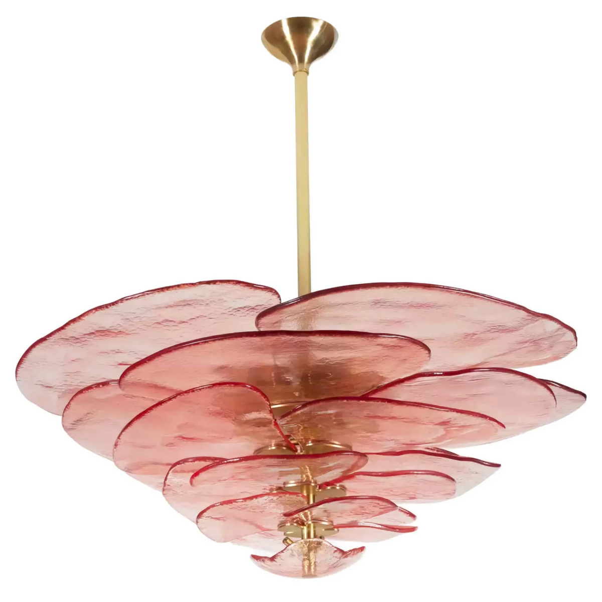Glass Petal Chandelier | Art Deco Sculptural & Gold Iron Modern Dining Room Living Casalolalights Luxury Lamps