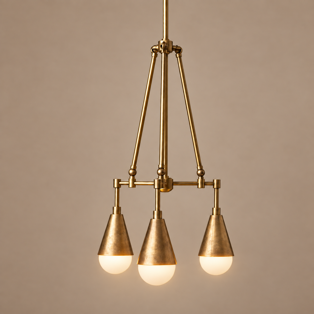 Brass Pendant Light - Flaminia Triple Opaline Hand-blown Glass Casalola Lights Luxury Lamps for Interior Designers