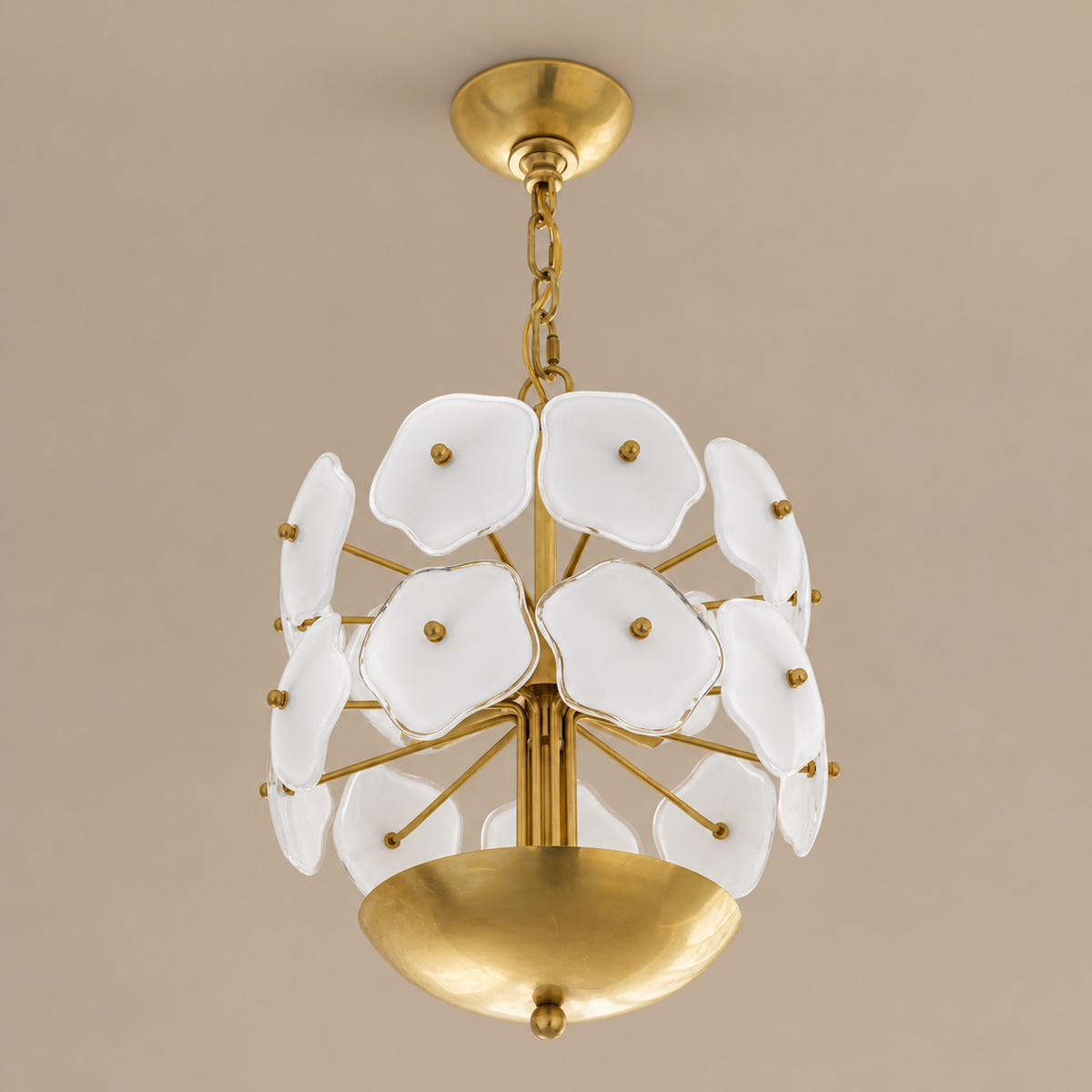 Flower Chandelier - White Glass Blooms Casalola Lights Luxury Lamps for Interior Designers