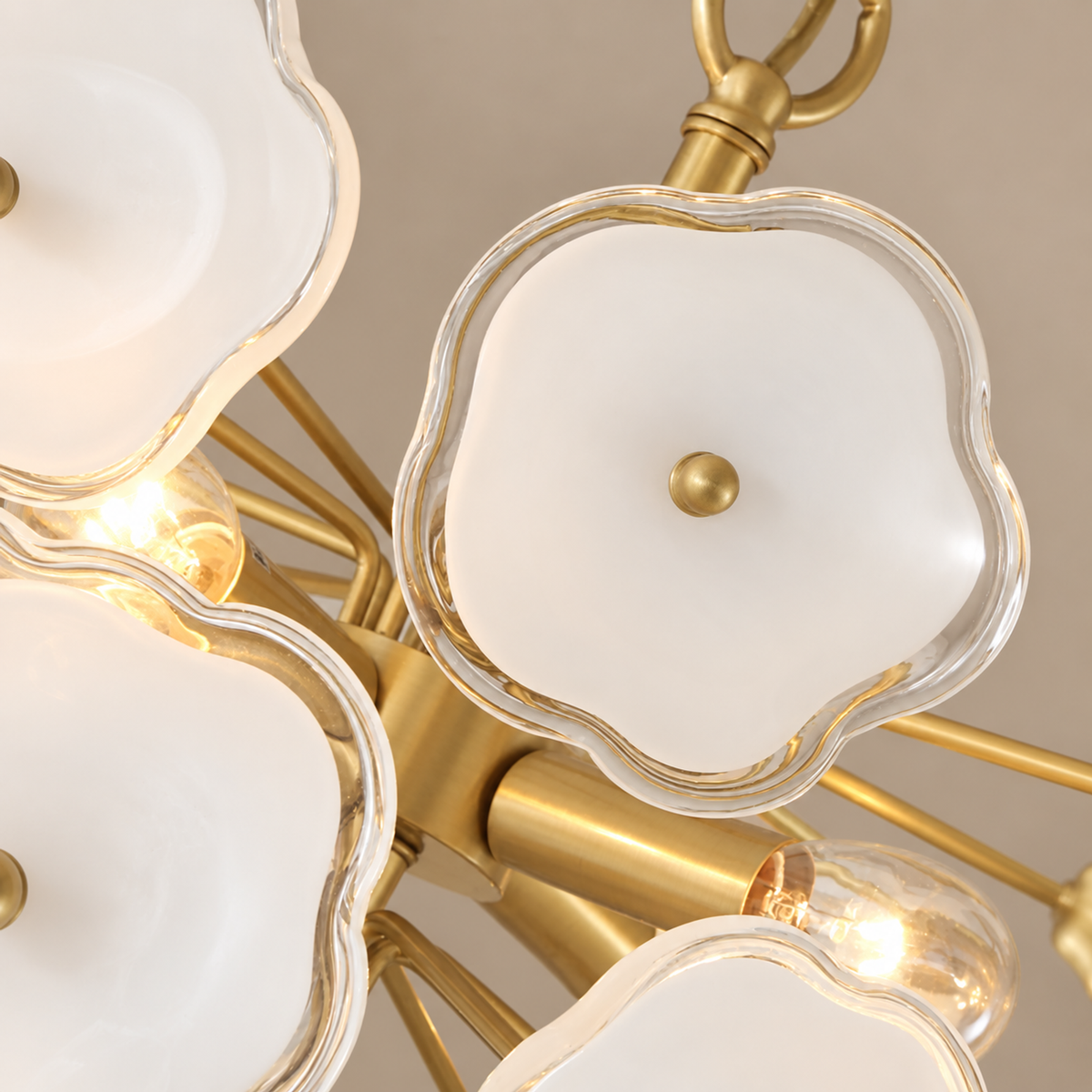 Flower Chandelier - White Glass Blooms Casalola Lights Luxury Lamps for Interior Designers
