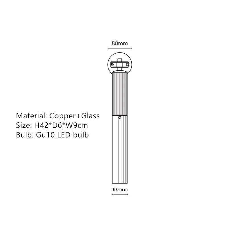 Flume Modern Brass and Glass Vintage Wall Sconces – Cylindrical Led Light