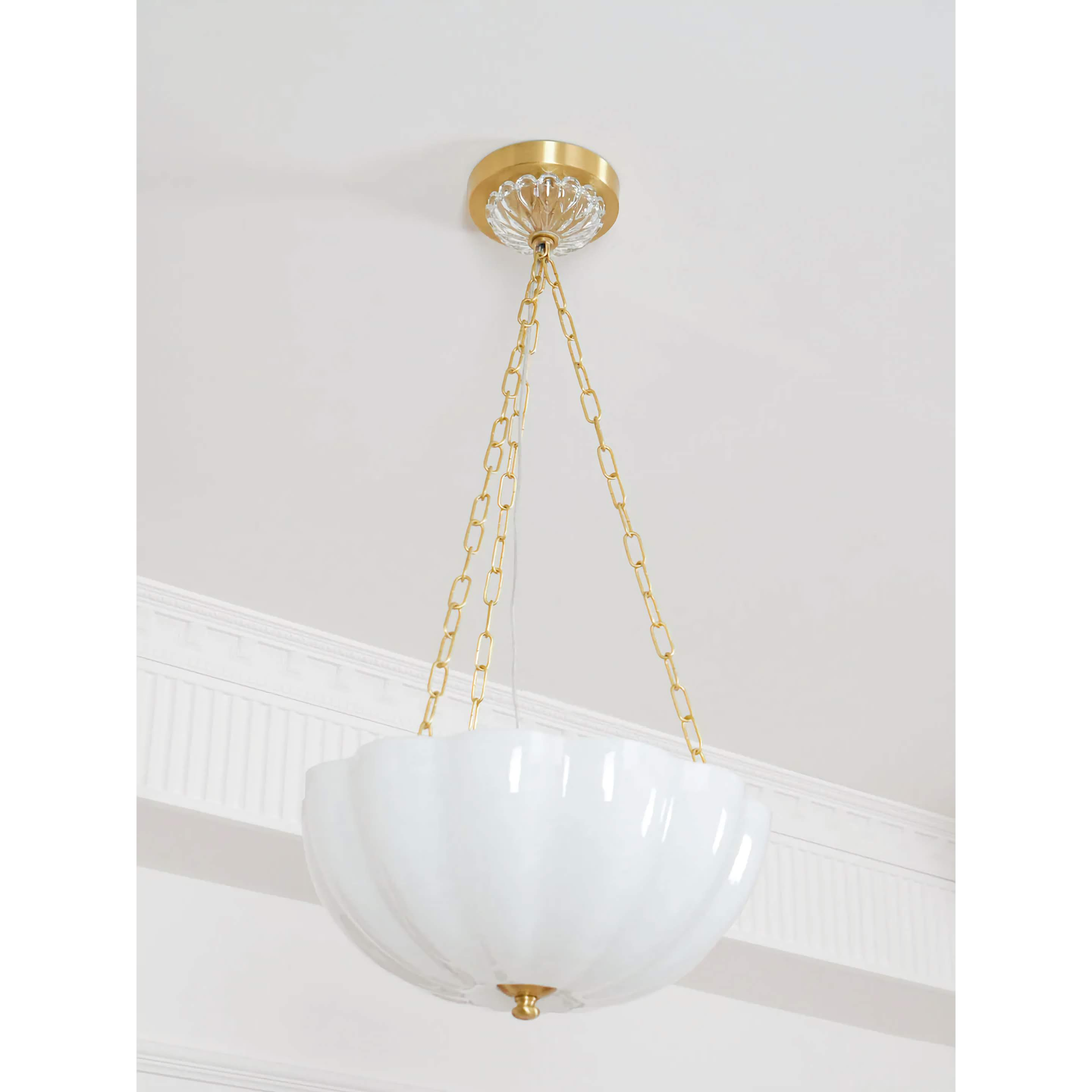 FROSTED GLASS BOWL CHANDELIER | CLVBG021