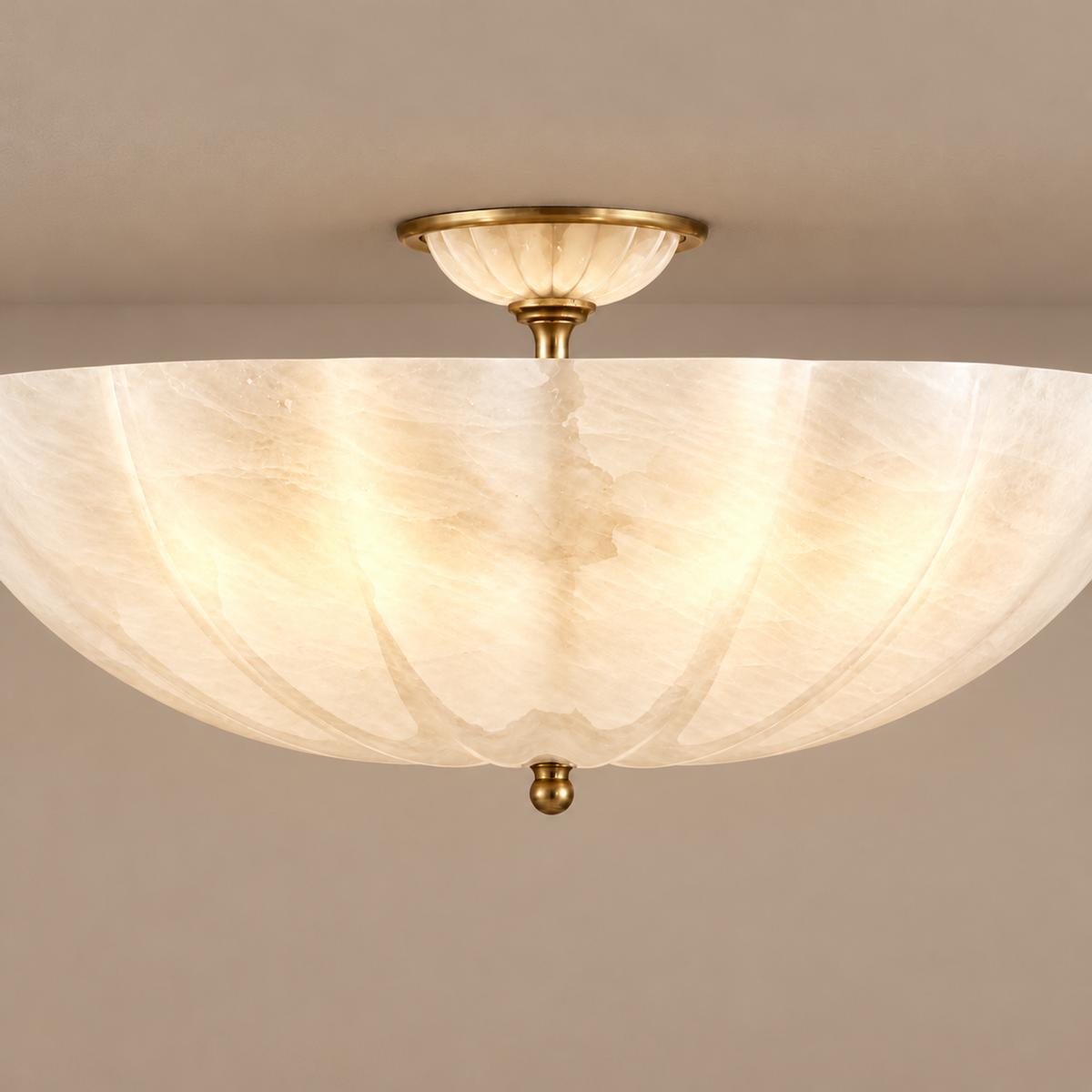 Semi Flush Mount Ceiling Light - Frosted Bowl Casalola Lights Luxury Lamps for Interior Designers