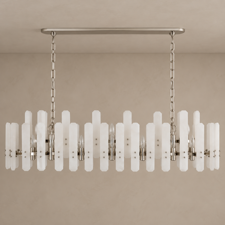 Frosted Glass Linear Chandelier