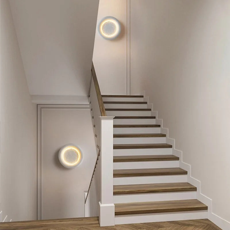 Full Moon Wall Lamp 28cm | Minimalist Round Led Disc Light Soft Glow Bedroom Hallway & Living Room Casalolalights