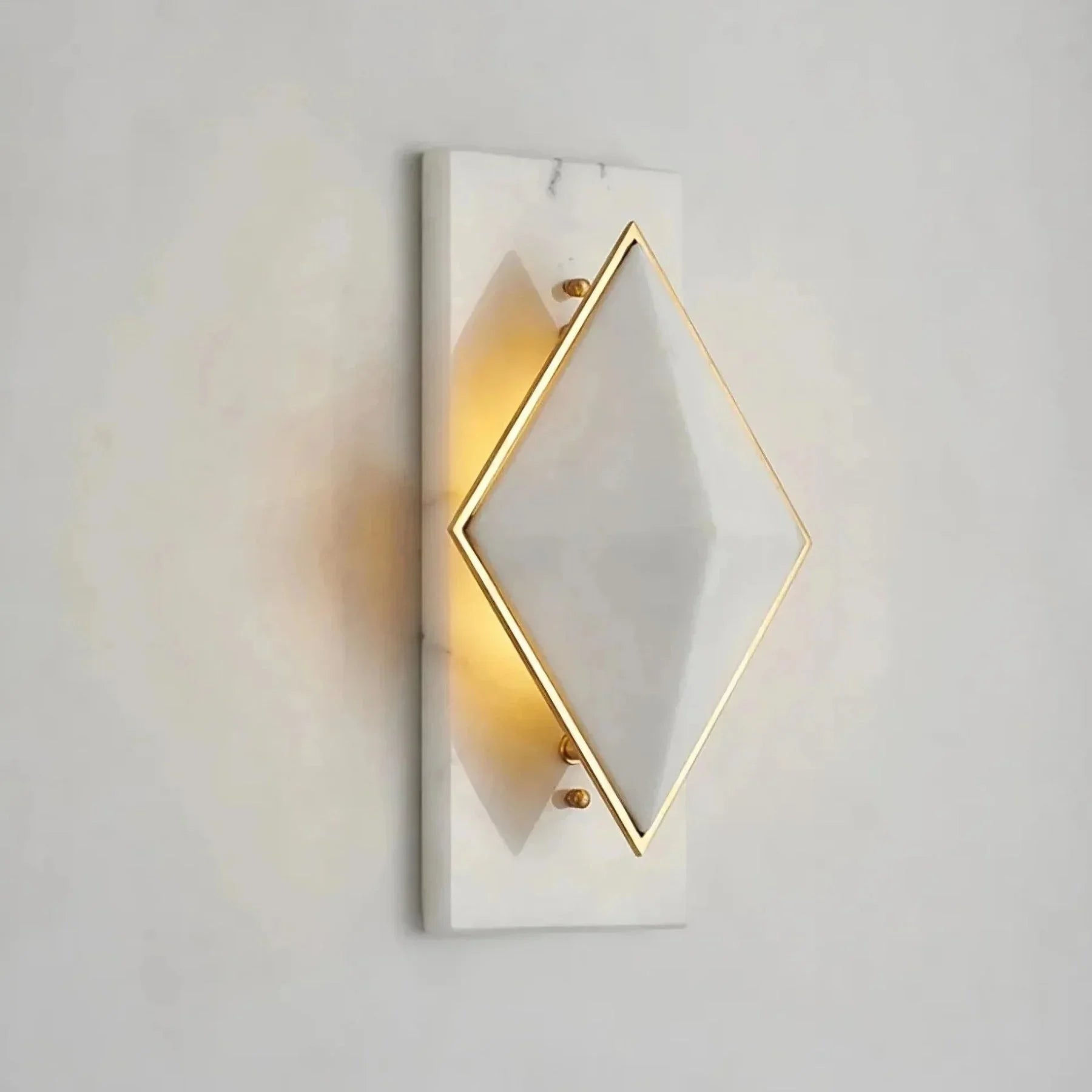 Geometric Alabaster Wall Sconce – Marble & Brass for Hallway Bedroom Casalolalights Luxury Lamps Interior Designers