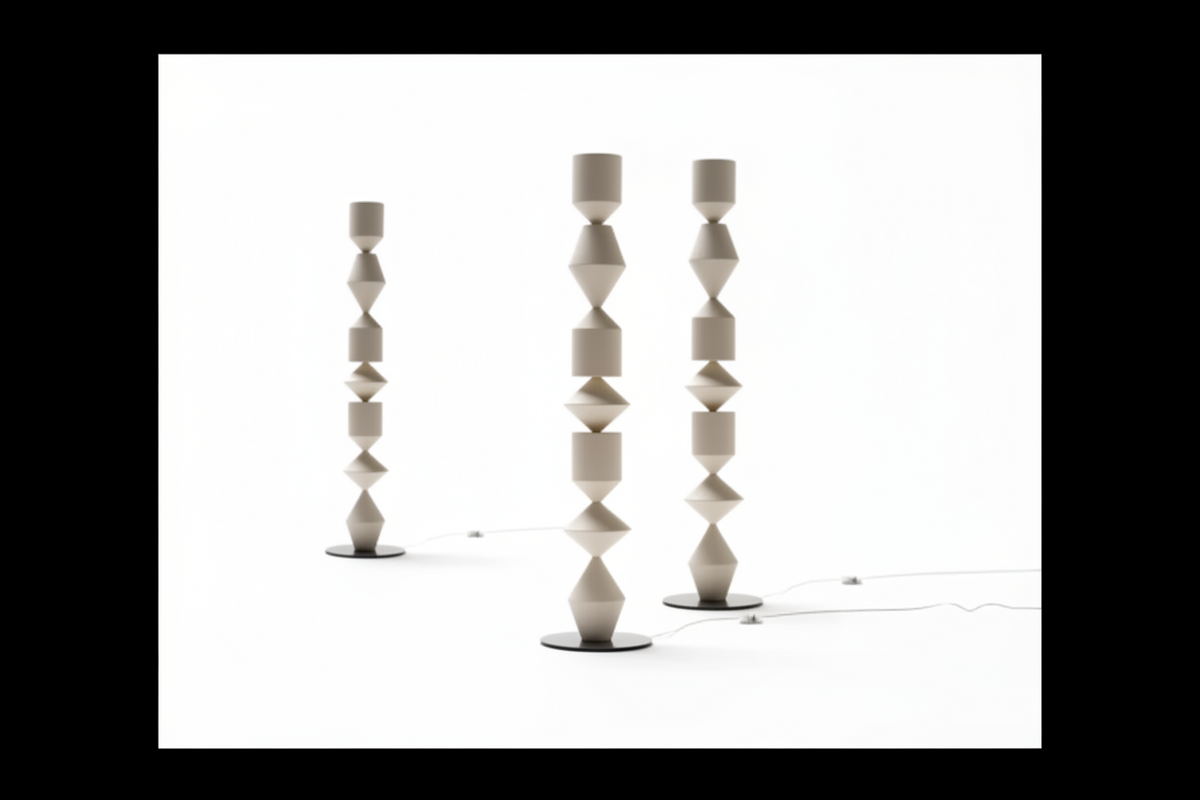 Iron Floor Lamp 153cm | Geometric Sculptural Standing Modern Industrial Living Room & Office Casalolalights Luxury