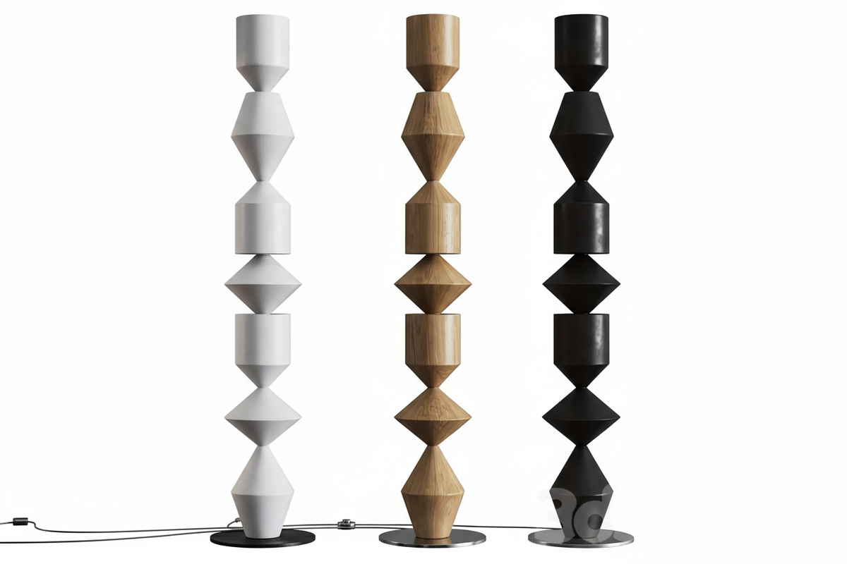Iron Floor Lamp 153cm | Geometric Sculptural Standing Modern Industrial Living Room & Office Casalolalights Luxury
