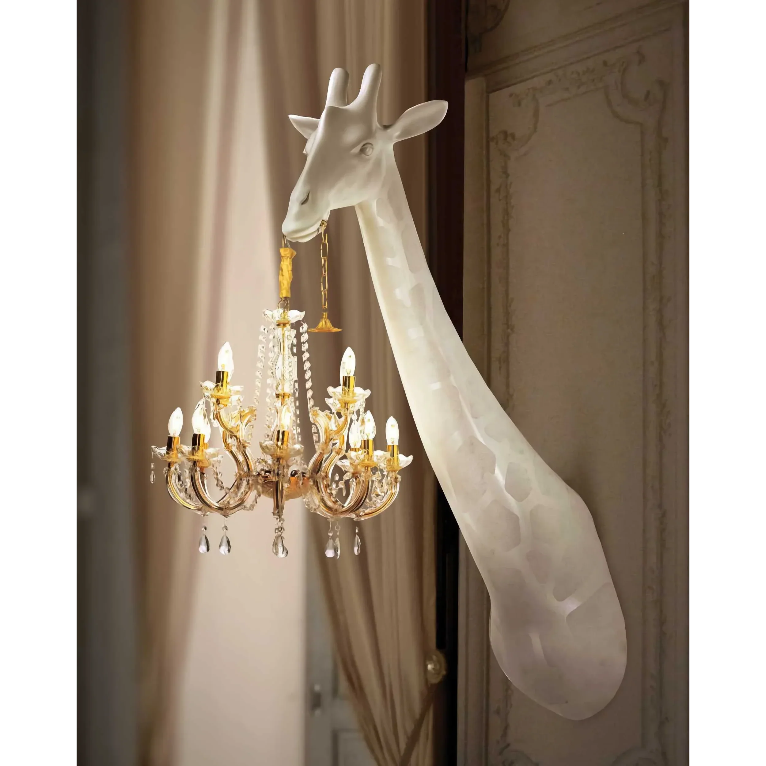 Decorative Wall Sconces with Mary Therese Crystal Chandelier | Luxury Giraffe for Elegant Spaces