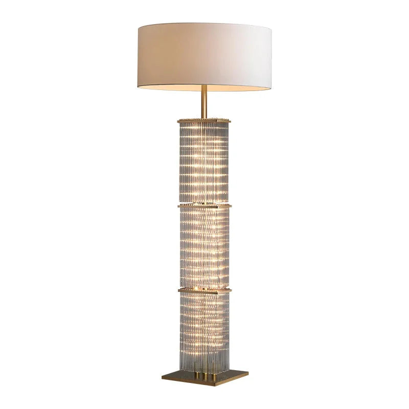 Copper & Glass Cage Floor Lamp | 150cm Bronze 3-light Industrial Modern Living Room Office Casalolalights Luxury Lamps