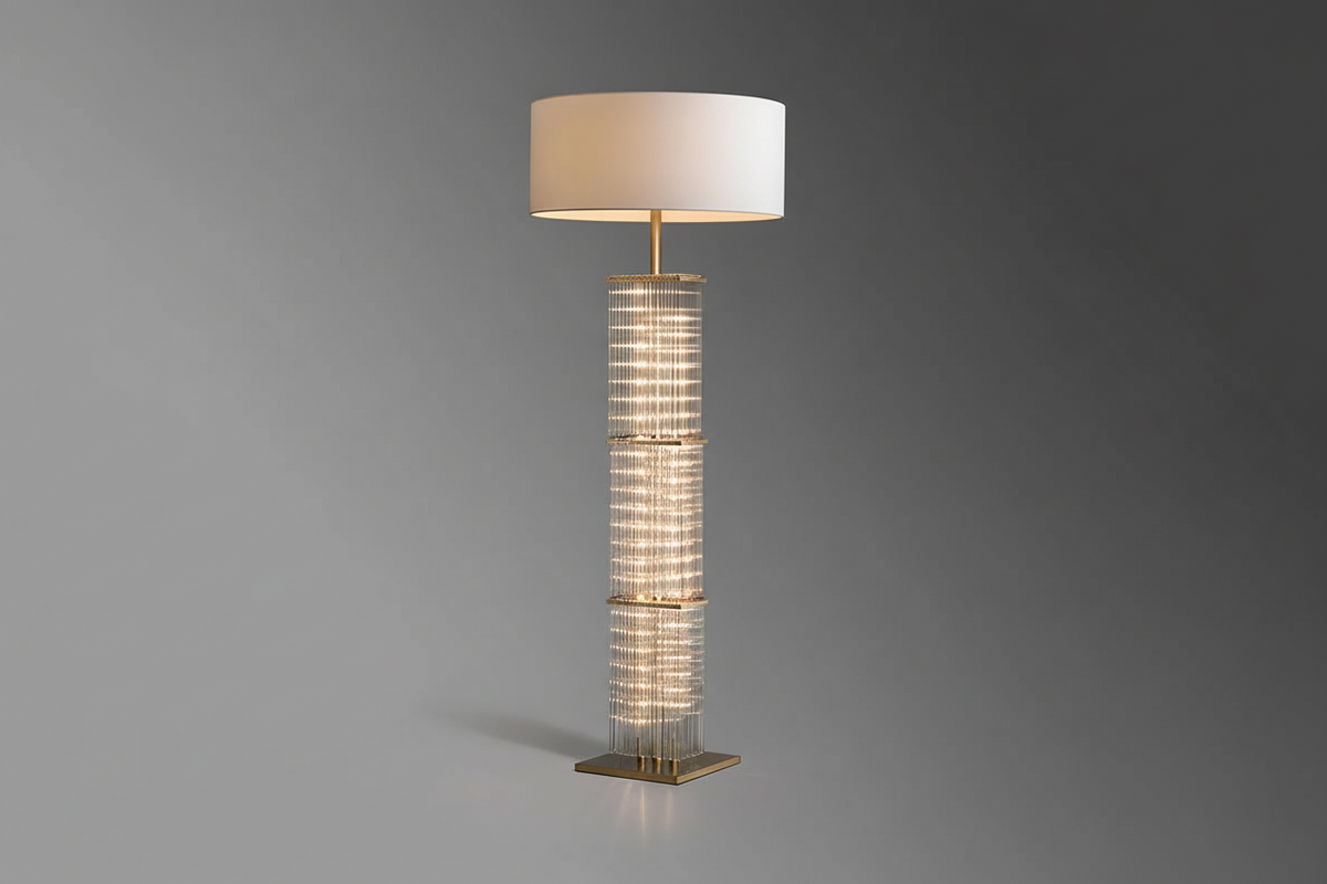 Copper & Glass Cage Floor Lamp | 150cm Bronze 3-light Industrial Modern Living Room Office Casalolalights Luxury Lamps