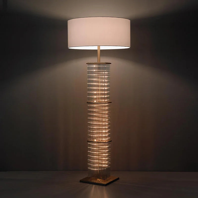 Copper & Glass Cage Floor Lamp | 150cm Bronze 3-light Industrial Modern Living Room Office Casalolalights Luxury Lamps