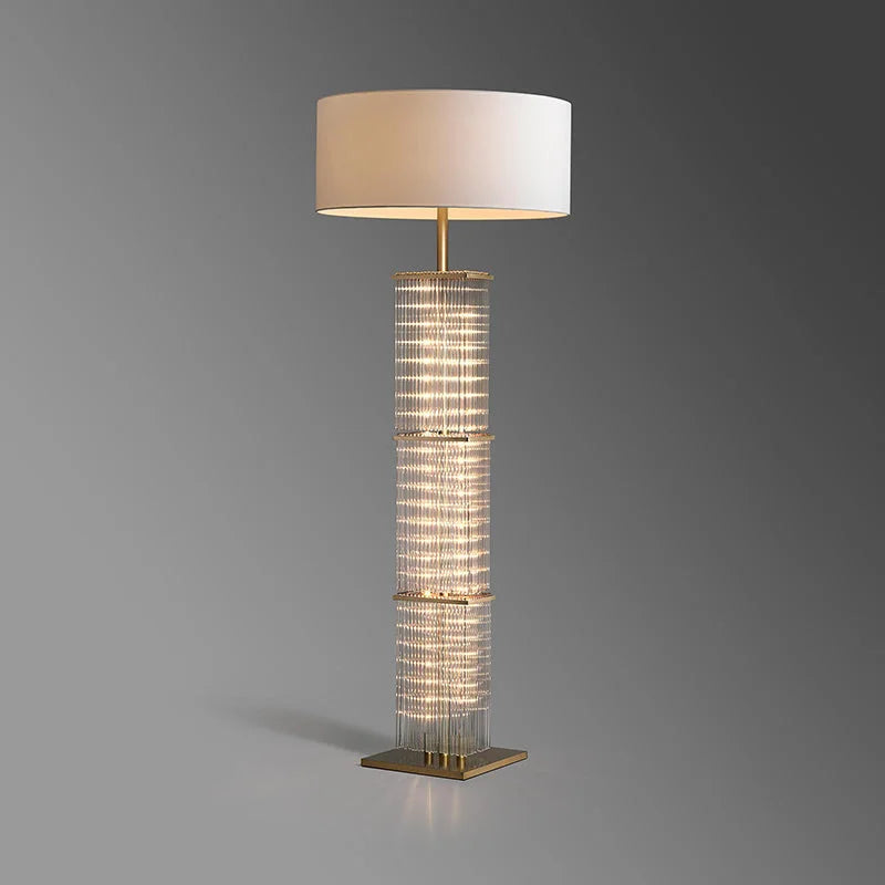 Copper & Glass Cage Floor Lamp | 150cm Bronze 3-light Industrial Modern Living Room Office Casalolalights Luxury Lamps
