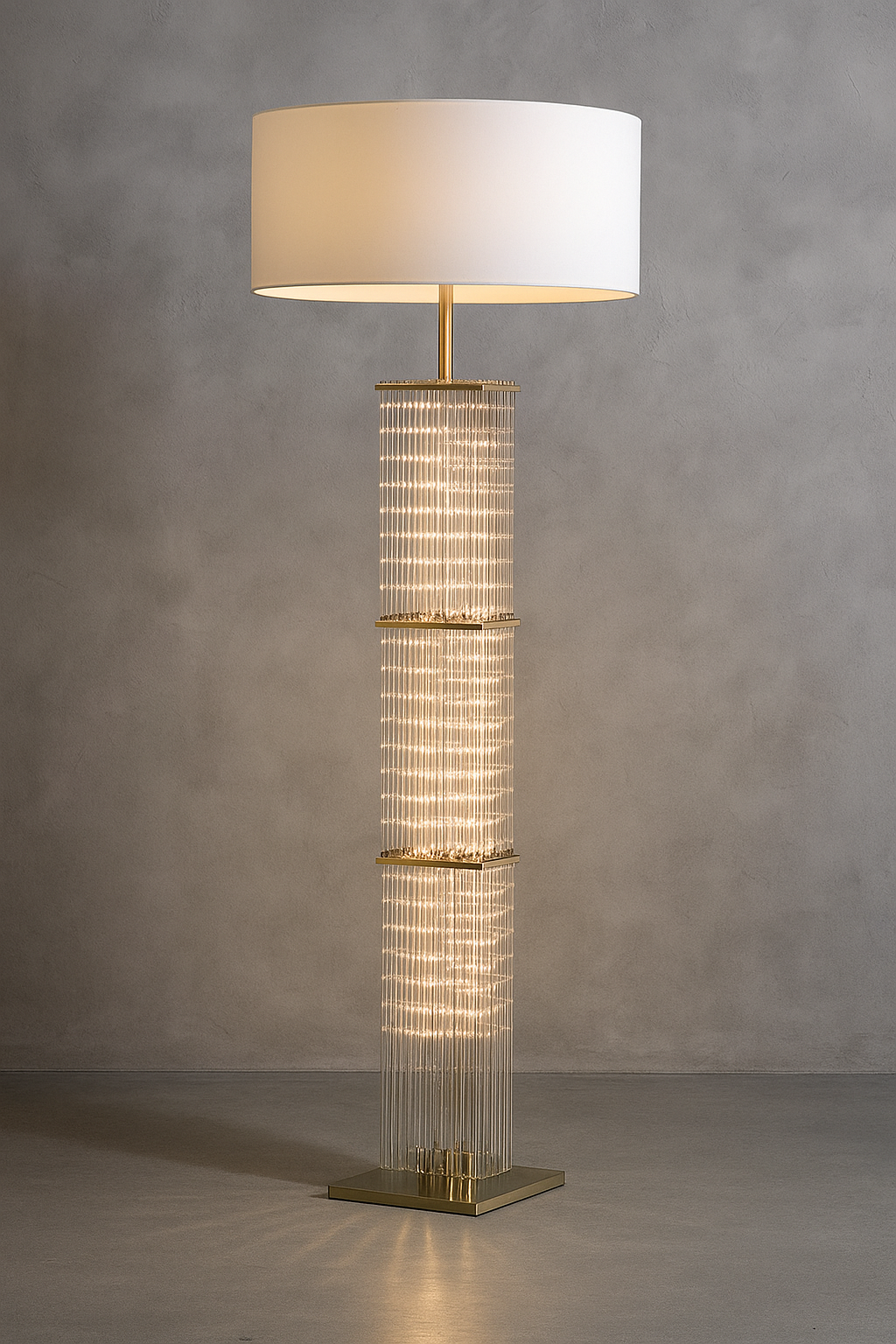 Copper & Glass Cage Floor Lamp | 150cm Bronze 3-light Industrial Modern Living Room Office Casalolalights Luxury Lamps
