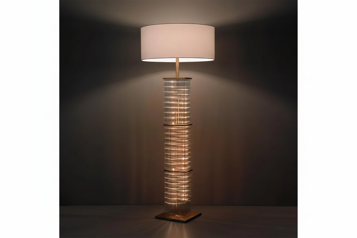 Медный напольный светильник из стекла | Clgt025