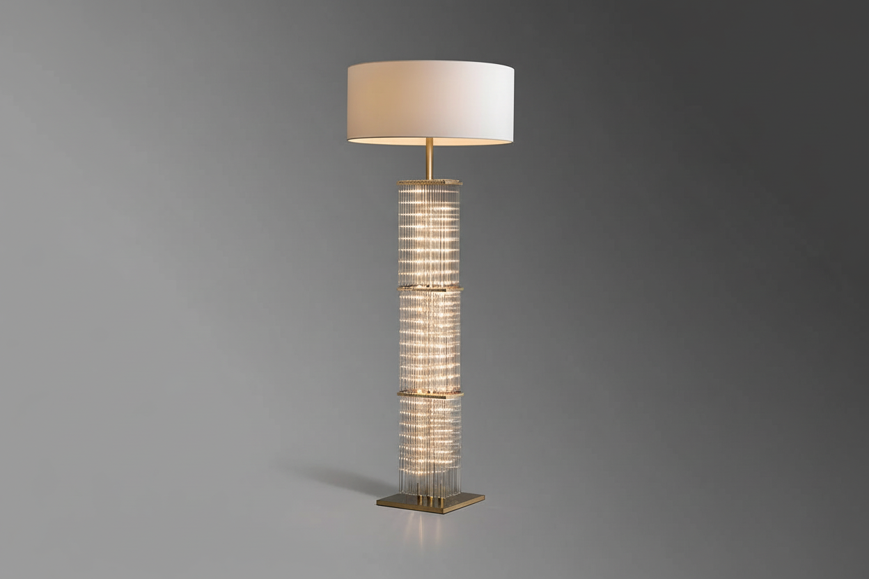 Медный напольный светильник из стекла | Clgt025